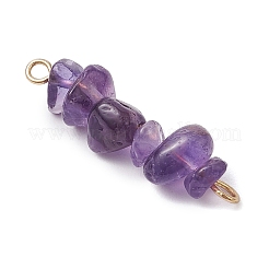 7Pcs 7 Styles Chakra Natural Red Jasper & Howlite & Tiger Eye & Carnelian & Green Aventurine & Lapis & Amethyst Chip Beaded Connector Charms&nbsp;PALLOY-JF02893