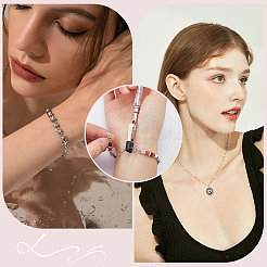 鉄、PVC、アクリルのワニ口メモクリップ2個  ブレスレットヘルパー  ブレスレットアシスタントクリップ  ジュエリー留め具  カラフル  18x0.8~10.5cm&nbsp;FIND-SC0011-25A