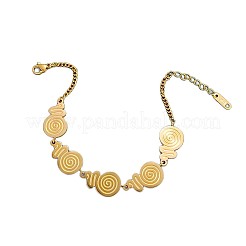 304 Stainless Steel Spiral Link Chain Bracelets for Women&nbsp;WG2B4F1-01