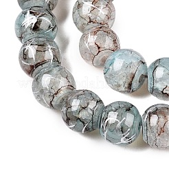 Drawbench Crackle Glass Beads Strands&nbsp;GLAA-N006-8mm-02