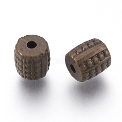 CCBプラスチックビーズ  コラム  アンティークブロンズ  10.5x10mm  穴：2.5mm&nbsp;CCB-J035-032AB