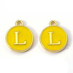 Golden Plated Alloy Enamel Charms&nbsp;X-ENAM-S118-09L