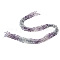 Natural Purple Fluorite Beads Strands&nbsp;G-P603-C-2mm-07
