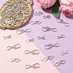 80Pcs 8 Styles Tibetan Style Alloy Connector Charms&nbsp;FIND-CJ0006-04