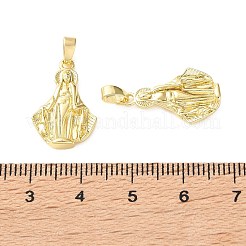 真鍮チャーム  聖母マリアチャーム  18KGP本金メッキ  20x13x3.5mm  穴：5x2.5mm&nbsp;KK-CBA9FD2-07G
