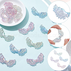 20Pcs UV Plating Transparent Acrylic Beads&nbsp;OACR-SP0002-43