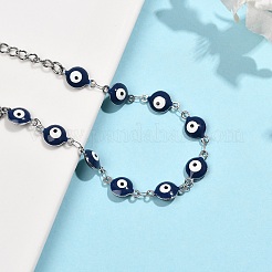 304 Stainless Steel Link Chain Bracelets High Polished&nbsp;BJEW-K265-007P-02