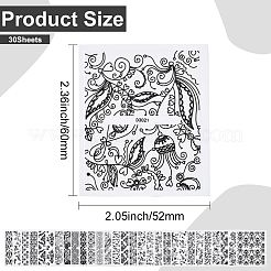 ペット用ネイルアートステッカー（粘着式）  ネイルチップの装飾用  ブラック  6x5.2x0.03cm  30枚/セット&nbsp;MRMJ-WH20005-15B-01