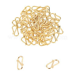 304ステンレススチールSフック留め具  ゴールドカラー  12.5x6.5x1mm  穴：3~3.5mm  50個/箱&nbsp;STAS-UN0004-91G