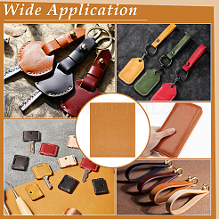 DIYクラフト用の模造革生地  長方形  砂茶色  260x320x1mm&nbsp;DIY-WH0591-069C