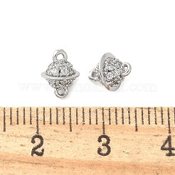 Brass Micro Pave Cubic Zirconia Connector Charms&nbsp;KK-U056-36P