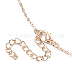 Cross Fleury Acrylic Imitation Pearl Pendant Necklaces&nbsp;NJEW-JN04985