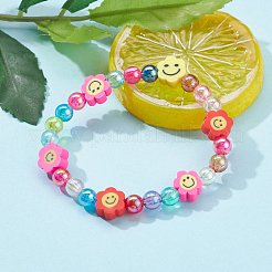 Handmade Polymer Clay Beads Stretch Bracelets for Kids&nbsp;BJEW-JB06326-03
