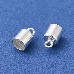 925スターリングシルバーコードエンドパーツ  銀  9x5.6mm  内径：5mm&nbsp;LS-STER-F032-09S-5mm