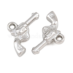 304ステンレスペンダント  ガンチャーム  ステンレス鋼色  13x20x4.5mm  穴：1.9mm&nbsp;SA-CBA3ECF-23P