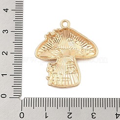 感謝祭の合金エナメルペンダント  ゴールドカラー  キノコ  30x27x4mm  穴：1.8mm&nbsp;FIND-Z064-03F