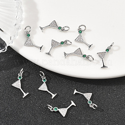 SHEGRACE Brass Micro Pave Cubic Zirconia Pendants&nbsp;XGRQ1U254-380P