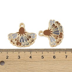 メッキ合金エナメルチャームラック  カドミウムフリー＆ニッケルフリー＆鉛フリー  ファンチャーム  コーヒー  22x25x2mm  穴：2mm&nbsp;FIND-I038-07G