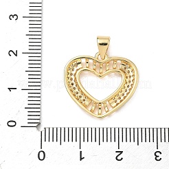 Brass Micro Pave Cubic Zirconia Pendants&nbsp;KK-D426-21E-G