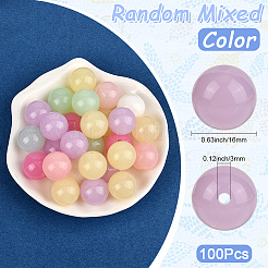 100Pcs Opaque Acrylic Beads&nbsp;OACR-PA0001-31A