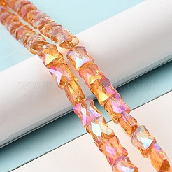 AB Color Plated Transparent Glass Beads Strands&nbsp;EGLA-P051-06A-A04
