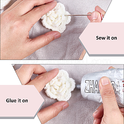 32Pcs 2 Colors Handmade Polyester Knitting Ornament Accessories&nbsp;DIY-CY0002-09