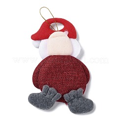 クリスマスポリエステル樹脂ペンダント装飾付き  クリスマスツリーの吊り下げ装飾用  サンタクロース  156x105x11mm&nbsp;FIND-D030-01A