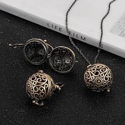 Brass Hollow Round Cage Pendants&nbsp;LS-KK-L079-02-NR