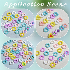 100Pcs 2 Styles Acrylic Bead Frame&nbsp;OACR-SP0001-74