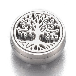 304 Stainless Steel Diffuser Locket Aromatherapy Essential Oil&nbsp;AJEW-N025-03P