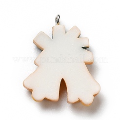 Opaque Resin Pendants&nbsp;RESI-D055-010P