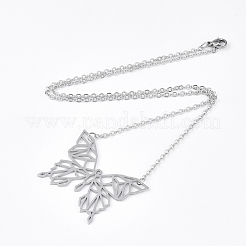 Non-Tarnish 201 Stainless Steel Pendant Necklaces&nbsp;NJEW-T009-JN049-1-40