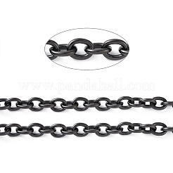 304ステンレススチールアズキチェーン  溶接されていない  ブラック  7.8mm  リンク：9.9x7.8x1.9mm&nbsp;CHS-L020-040EB