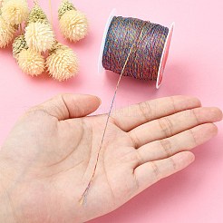6プライメタリックコード  ジュエリー作りのための  ラウンド  カラフル  0.4mm  約54.68ヤード（50m）/ロール&nbsp;MCOR-CJ0001-03A-02