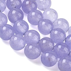 染め加工天然石ホワイトジェイドビーズ連売り  スムーズなラウンド  ライラック  8~8.5mm  穴：1.2mm  約46個/連  14.96''（38センチメートル）&nbsp;GG-CBA9281-B01-8mm