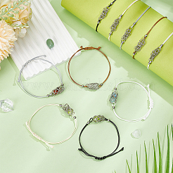 10Pcs 5 Colors 304 Stainless Steel Macrame Pouch Bracelet Making for Stone Holder&nbsp;AJEW-UN00038