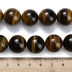 天然石タイガーアイビーズ連売り  グレードのAA +  ラウンド  16.5mm  穴：1.2mm  約25個/連  15.87インチ（40.3cm）&nbsp;G-L642-B02-16mm-AA