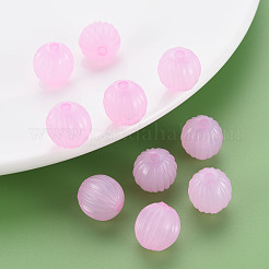 模造ゼリーアクリルビーズ  段ボールビーズ  ラウンド  パールピンク  14x13mm  穴：2.5mm  約356個/500g&nbsp;MACR-S373-11-E10