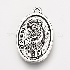 Tibetan Style Alloy Pendants&nbsp;TIBE-Q078-07AS-RS