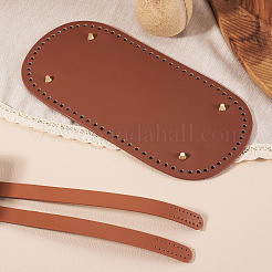 1Pc Oval PU Leather Knitting Crochet Bags Nail Bottom Shaper Pad&nbsp;DIY-TA0014-91B