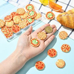 30個 5スタイル 樹脂製模造ピザ  シミュレーション食品  小道具の装飾のふりをする  ミックスカラー  28.5~31x5~7mm  6個/スタイル&nbsp;RESI-CJ0005-27