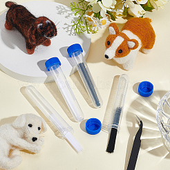4セット 2色 プラスチック製模造動物のひげ クラフト用 ニードルフェルト  ミックスカラー  70~75x0.1~0.2mm  300個/箱  2箱/色&nbsp;DIY-NB0014-34