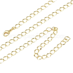 女性用4mm真鍮ツイストダップチェーンネックレス  長持ちメッキ  18KGP本金メッキ  16.34インチ（41.5cm）&nbsp;KK-CBA4FD4-13G
