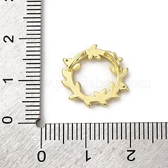 真鍮製マイクロパヴェキュービックジルコニアチャーム  ゴールドカラー  ラウンド  15x2mm  穴：3x2mm&nbsp;KK-Q070-01C-G