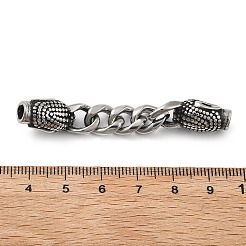 304 Stainless Steel Buddha Head Chain Connector Charms&nbsp;STAS-V008-17AS