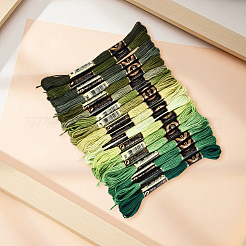 6層ポリエステル刺繍フロス  クロスステッチの糸  セグメント染めグラデーションカラー/クリスマス/秋カラーシリーズ  ミックスカラー  0.5mm  約8.75ヤード（8m）/かせ  18かせ&nbsp;OCOR-WH20074-01B-04