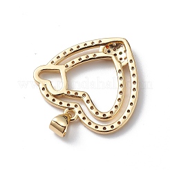 Rack Plating Brass Micro Pave Cubic Zirconia Pendants&nbsp;KK-H434-45G