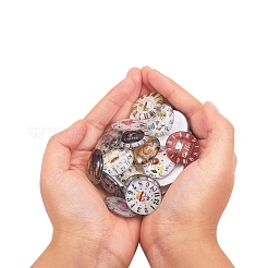 Printed Picture Glass Cabochons&nbsp;GGLA-YW0001-01B