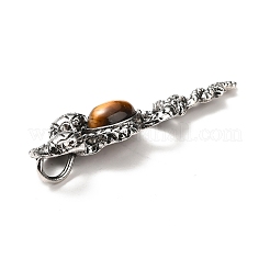 Natural Tiger Eye Big Pendants&nbsp;G-B033-06AS-13
