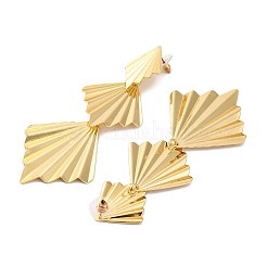 Alloy Rhombus Stud Earrings for Women&nbsp;EJEW-U028-02G